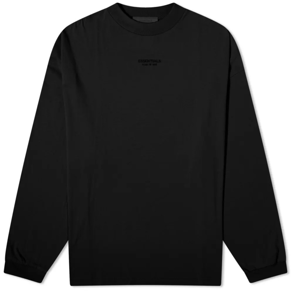Fear of God Essentials Long Sleeve Tee 'Jet Black' 125BT232010F